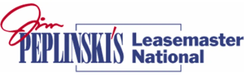 Jim Peplinski's Leasemaster National logo with signature