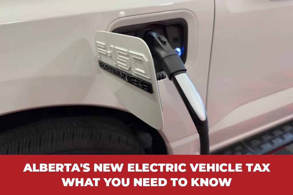 Electric vehicle charging with Alberta tax headline